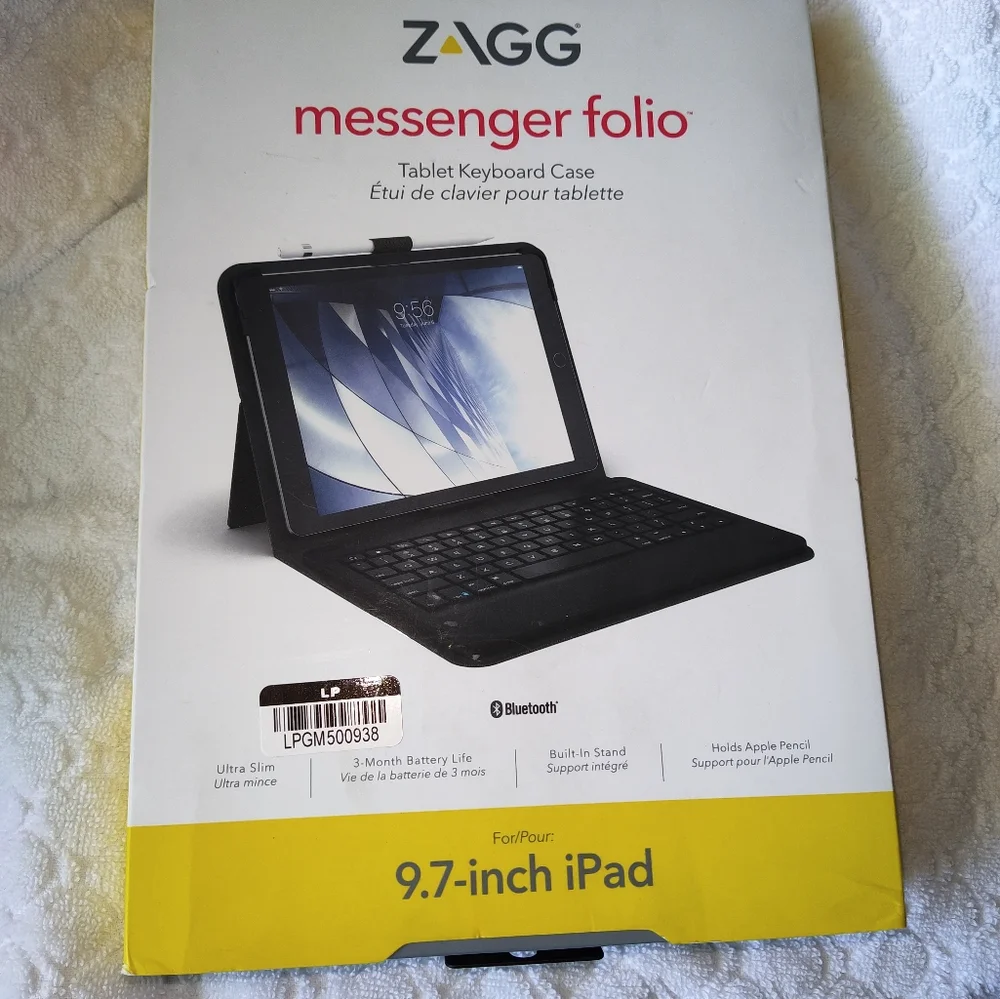 ZAGG Messenger Folio Bluetooth Keyboard Case for 9.7